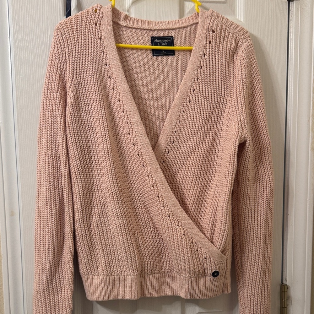 Abercrombie & Fitch Pink V-Neck Sweater
